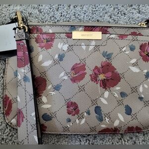 Nine West Floral Clutch in Pink and Gray NWT